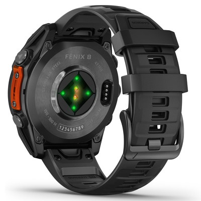 Умные часы Garmin fenix 8 – 47 mm AMOLED slate gray with a black silicone band (010-02904-00)