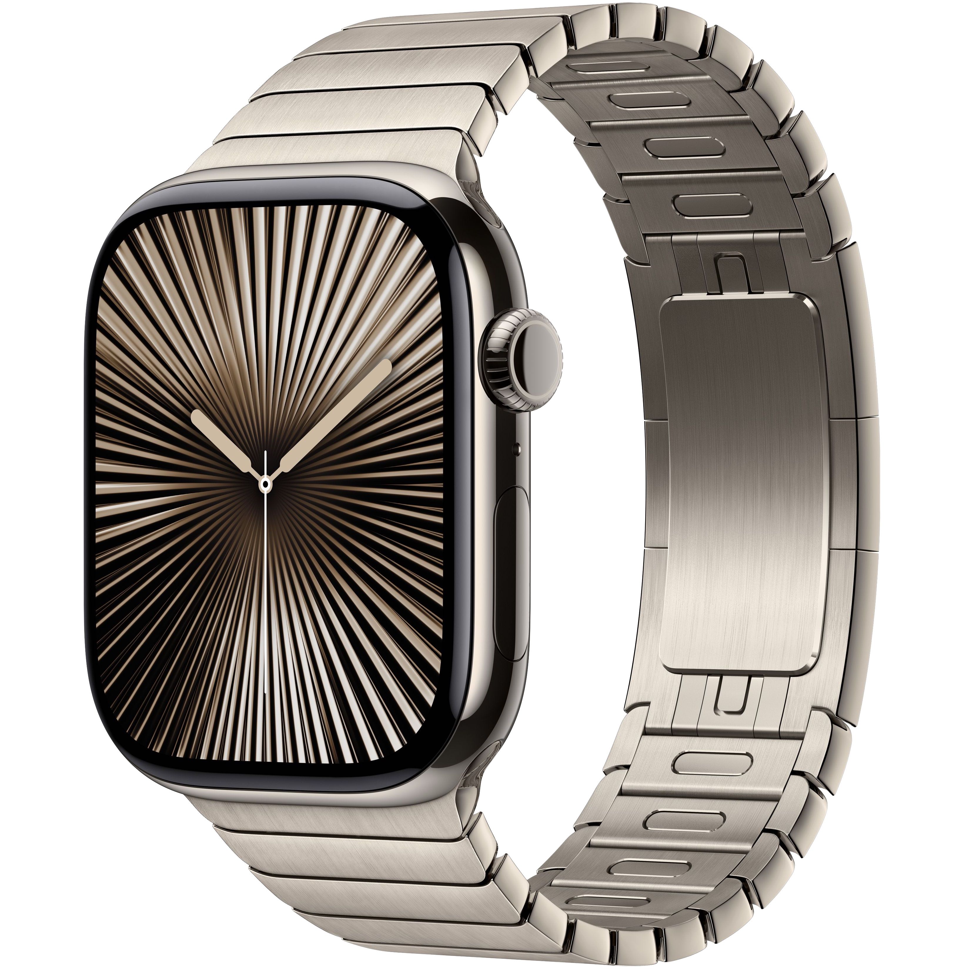 Умные часы Apple Watch Series 10 GPS + Cellular, 46mm Natural Titanium Case with Natural Link Bracelet