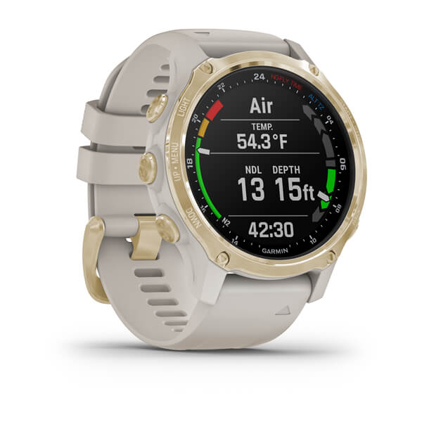 Умные часы Garmin Descent Mk2S Light Gold with Light Sand Silicone Band (010-02403-01)