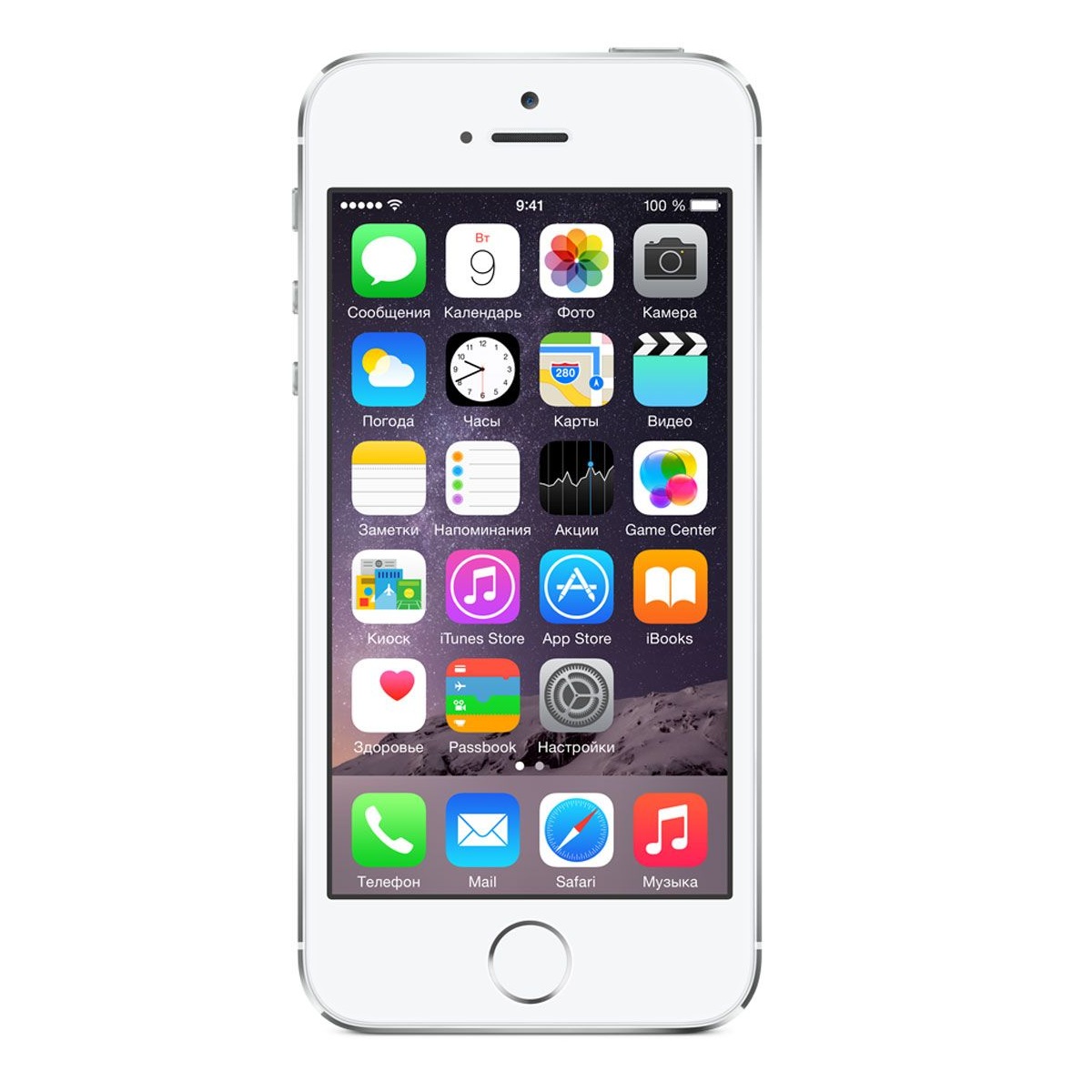 Смартфон Apple iPhone 5S 16Gb Silver (ME433RU/A)