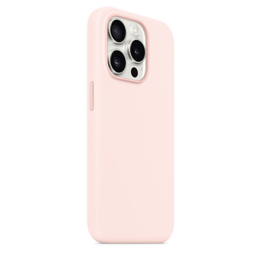 Силиконовый чехол Naturally Silicone Case with MagSafe Light Pink для iPhone 15 Pro