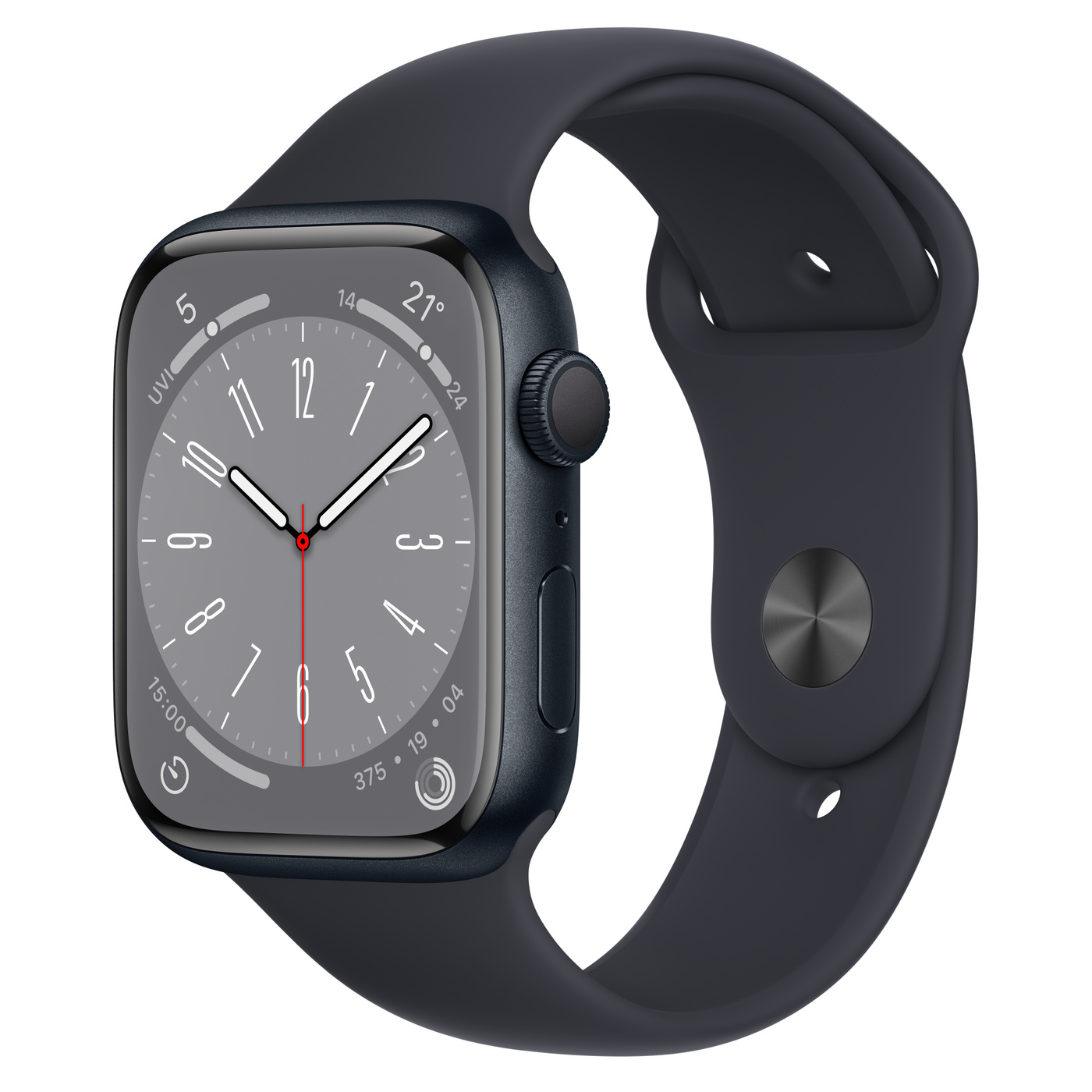 Умные часы Apple Watch Series 8 45 мм Aluminium Case, Midnight S/M Sport Band
