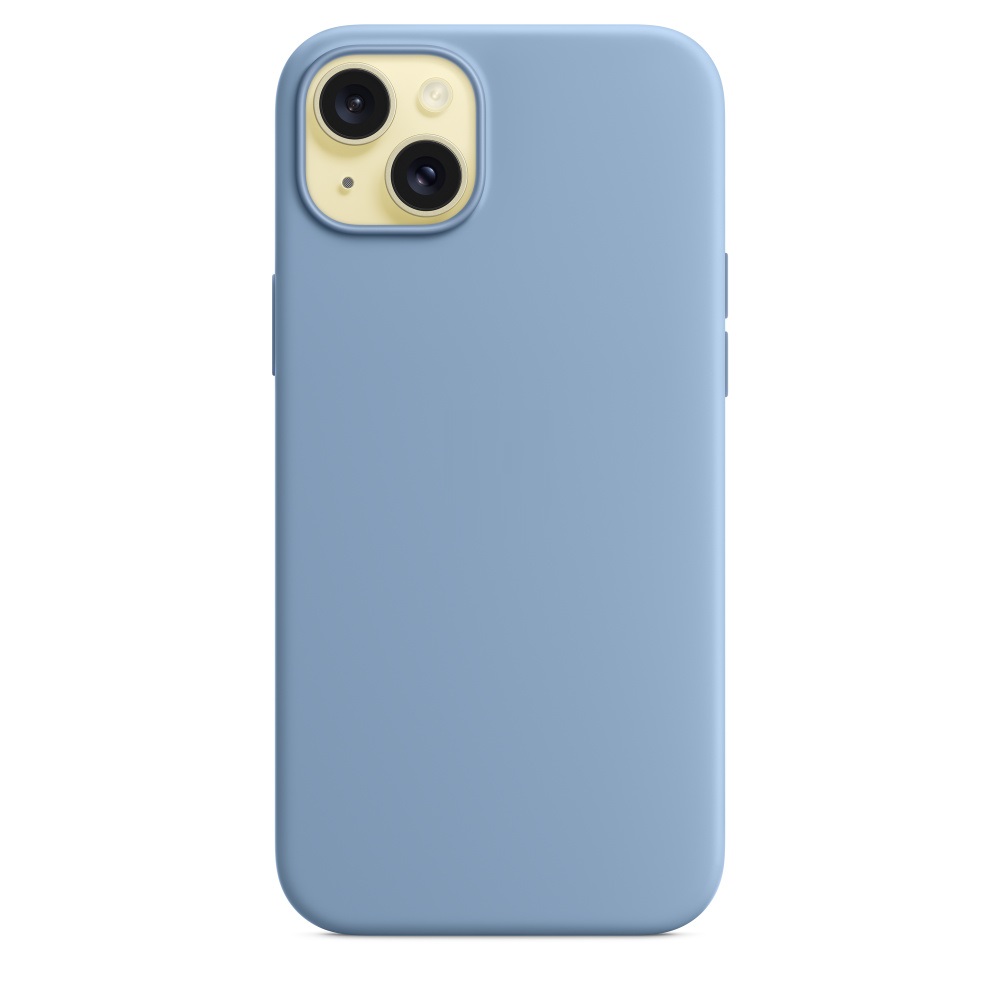 Силиконовый чехол Naturally Silicone Case with MagSafe Winter Blue для iPhone 15 Plus