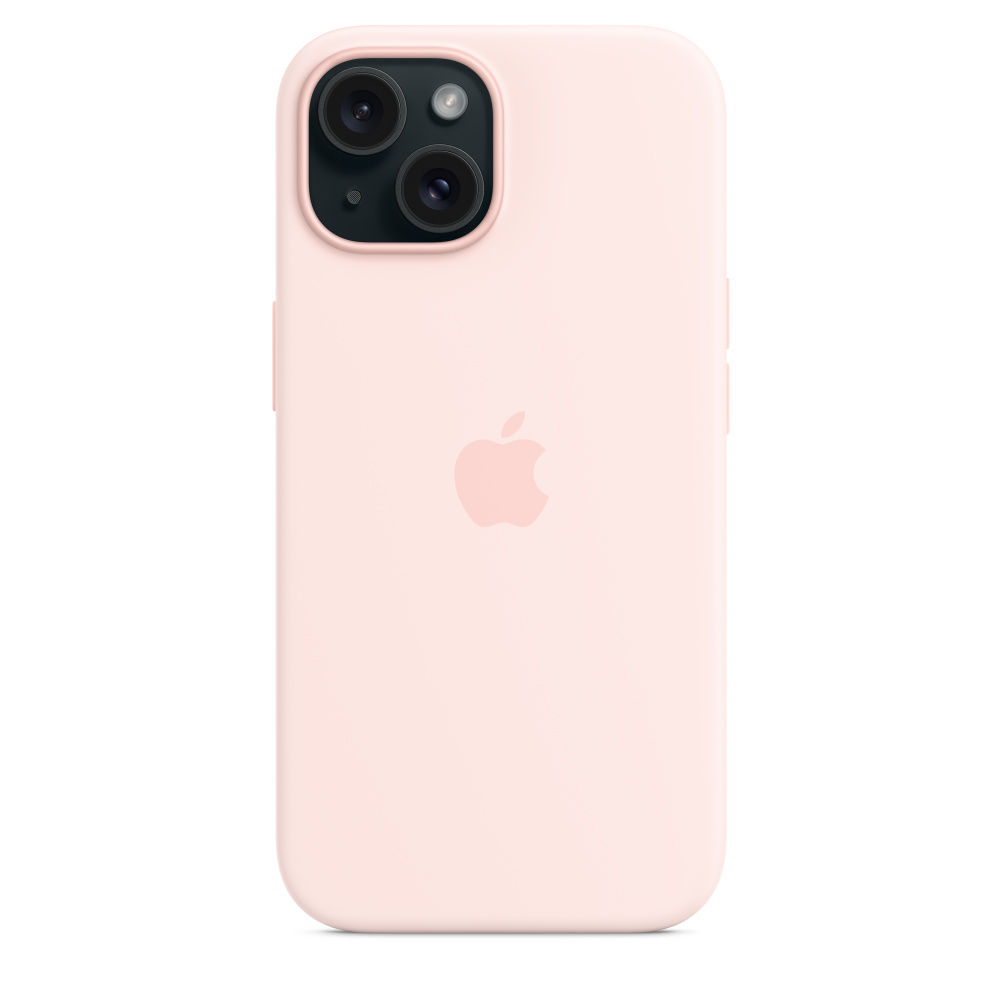 Силиконовый чехол Apple iPhone 15 Silicone Case with MagSafe - Light Pink (MT0U3ZM/A) для iPhone 15