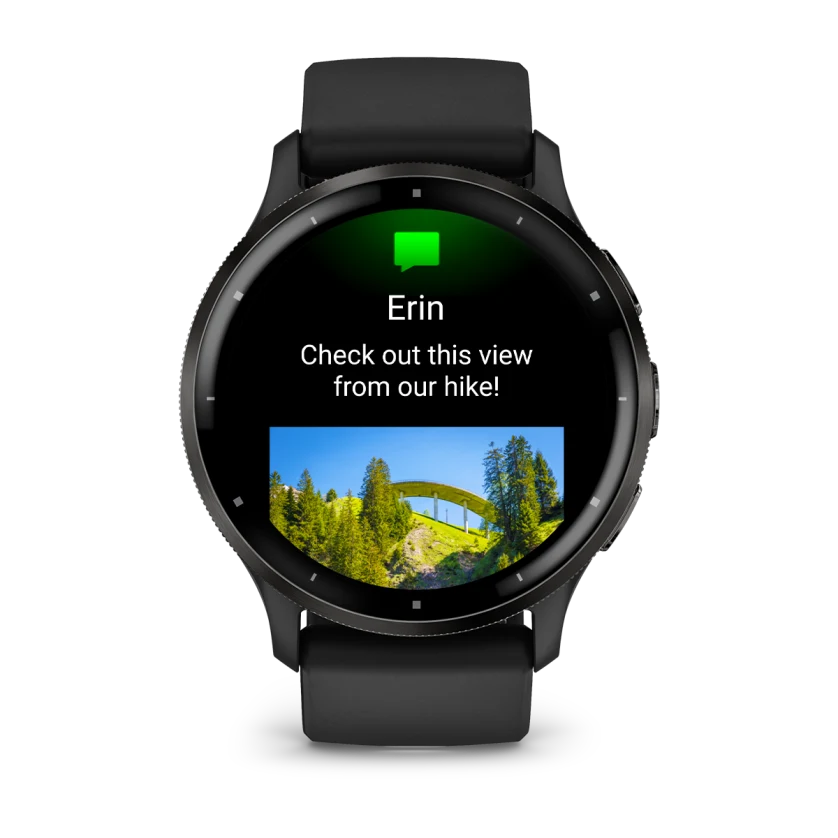Умные часы Garmin Venu 3 Slate stainless steel bezel with black case and silicone band (010-02784-01)