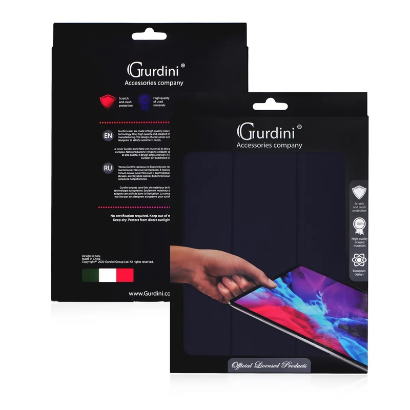 Чехол-книжка Gurdini Milano Series (pen slot) для iPad Pro 12.9 Midnight Blue