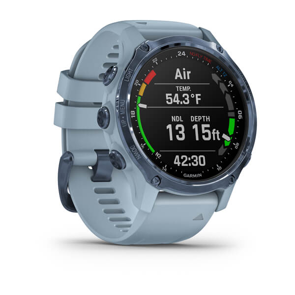 Умные часы Garmin Descent Mk2S Mineral Blue with Sea Foam Silicone Band (010-02403-07)