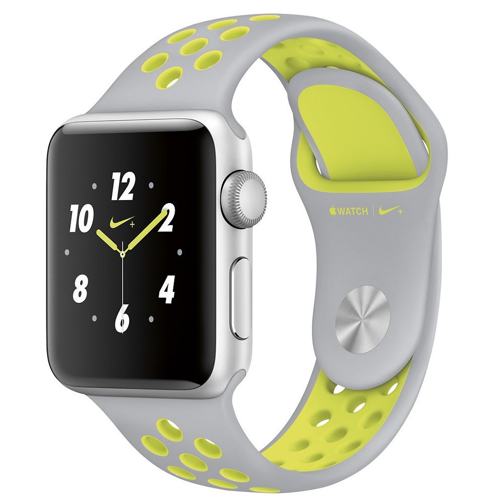 Часы Apple Watch Series 2 38mm (Silver Aluminum Case with Flat Silver/Volt Nike Sport Band)
