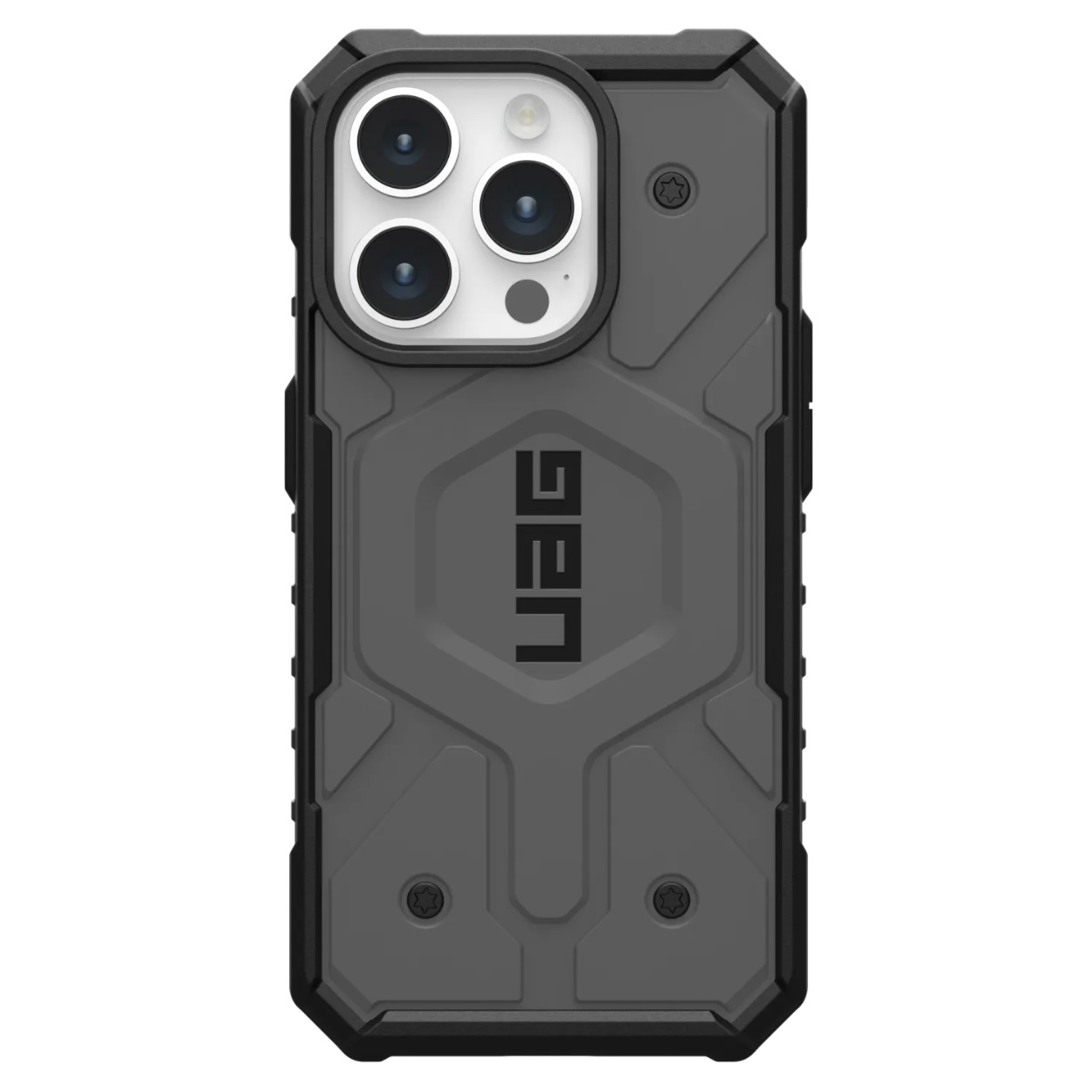 Противоударный защитный чехол UAG Pathfinder MagSafe для iPhone 15 Pro (6.1) Silver