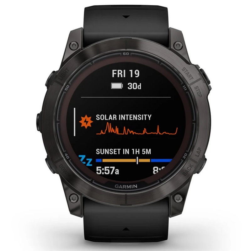 Умные часы Garmin fenix 7X Pro – Sapphire Solar Edition Carbon Grey DLC Titanium with Black Band (010-02778-11)