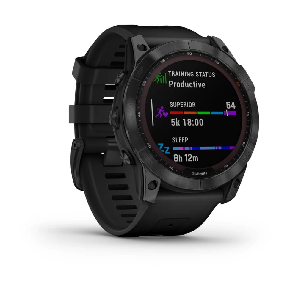 Умные часы Garmin fenix 7X – Sapphire Solar Edition Black DLC Titanium with Black Band (010-02541-23)