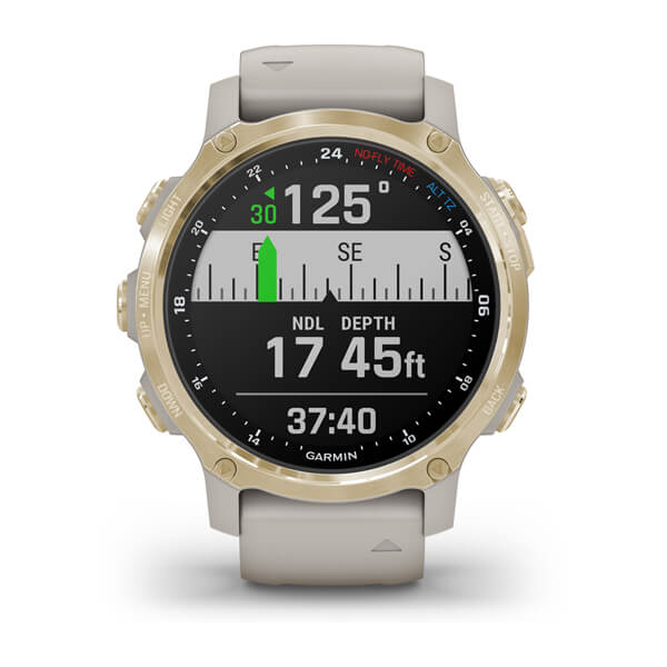 Умные часы Garmin Descent Mk2S Light Gold with Light Sand Silicone Band (010-02403-01)