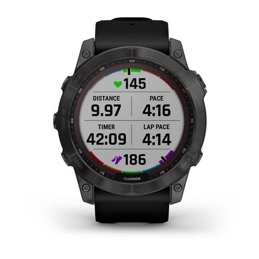 Умные часы Garmin fenix 7X – Sapphire Solar Edition Carbon Grey DLC Titanium with Black Band (010-02541-11)