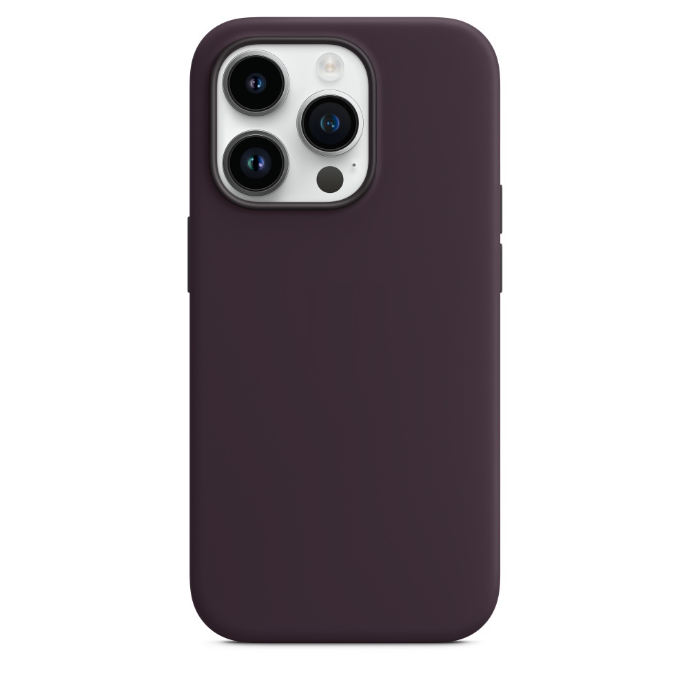 Силиконовый чехол Naturally Silicone Case with MagSafe Elderberry для iPhone 14 Pro