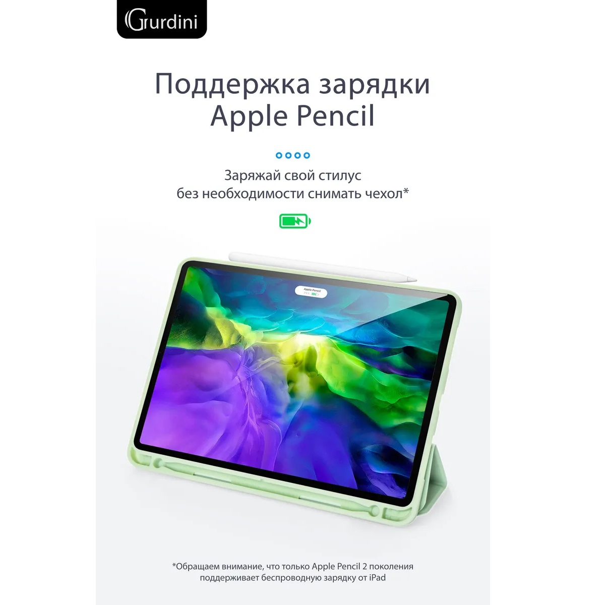 Чехол-книжка Gurdini Milano Series (pen slot) для iPad Pro 11 Green