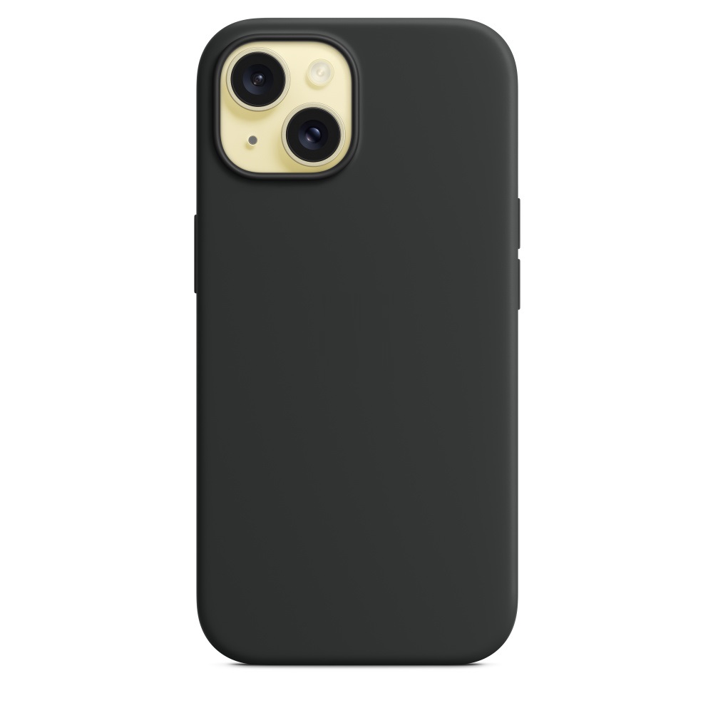 Силиконовый чехол Naturally Silicone Case with MagSafe Black для iPhone 15