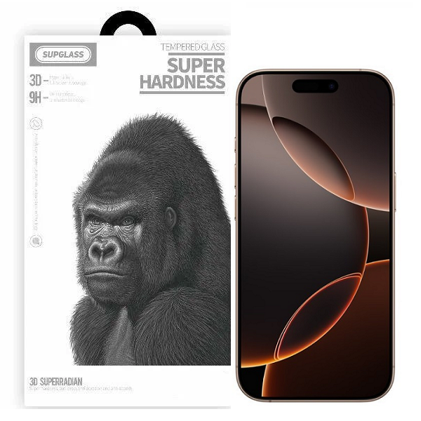 Защитное стекло SupGlass 2.5D Full Cover для iPhone 16 Pro Max