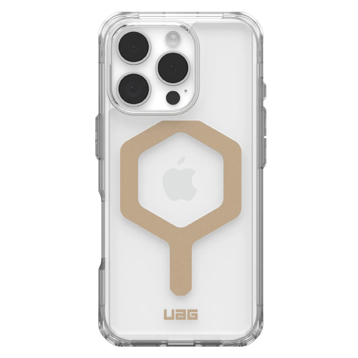 Противоударный защитный чехол UAG Plyo MagSafe для iPhone 16 Pro Ice/Gold
