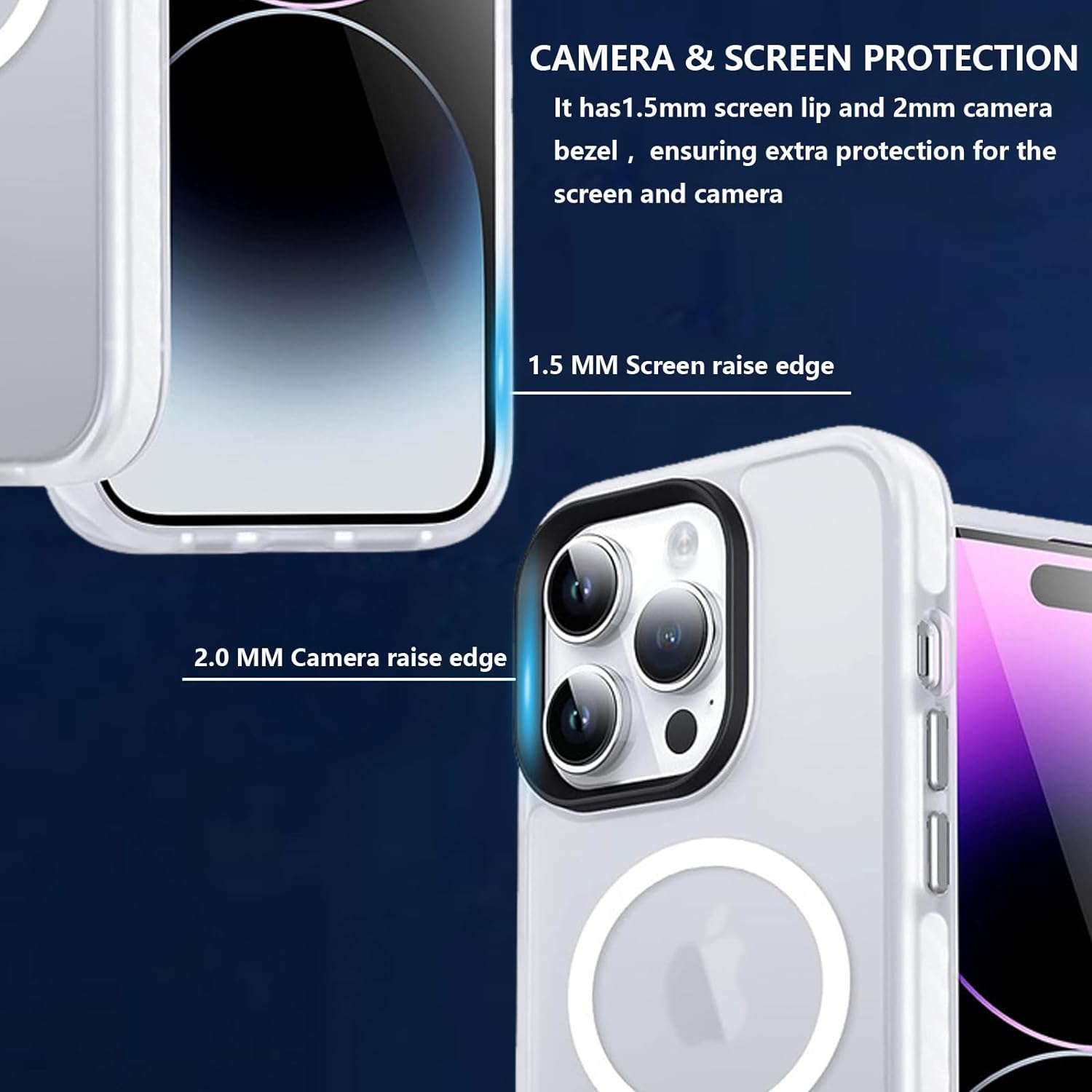 Чехол Gurdini Nano Series with Magsafe White для iPhone 15 Pro Max