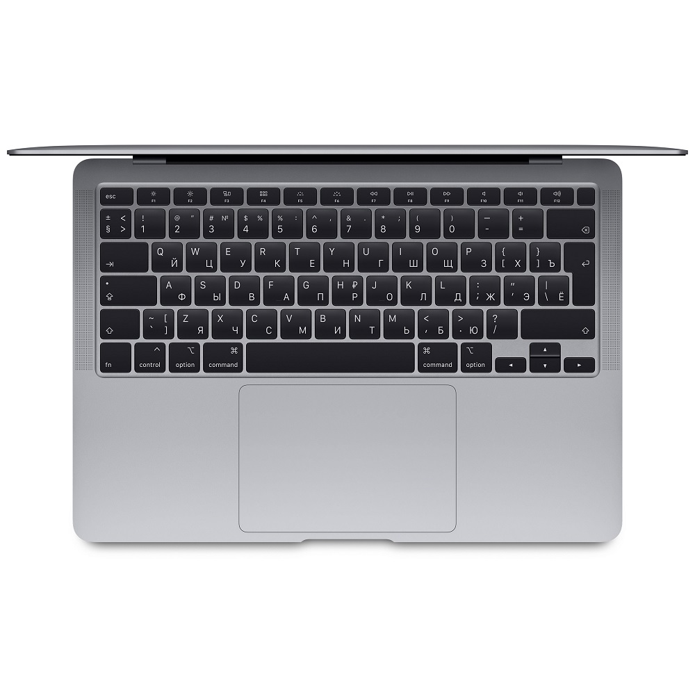Ноутбук Apple MacBook Air 13 дисплей Retina с технологией True Tone Early 2020 Space Grey (MWTJ2RU/A) (Intel Core i3 1100 MHz/13.3/2560x1600/8GB/256GB SSD/DVD нет/Intel Iris Plus Graphics/Wi-Fi/Bluetooth/macOS)