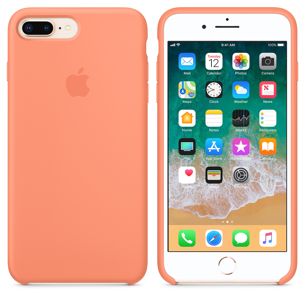 Силиконовый чехол Apple iPhone 8 Plus Silicone Case Peach (MRR82ZM/A) для iPhone 7 Plus/iPhone 8 Plus