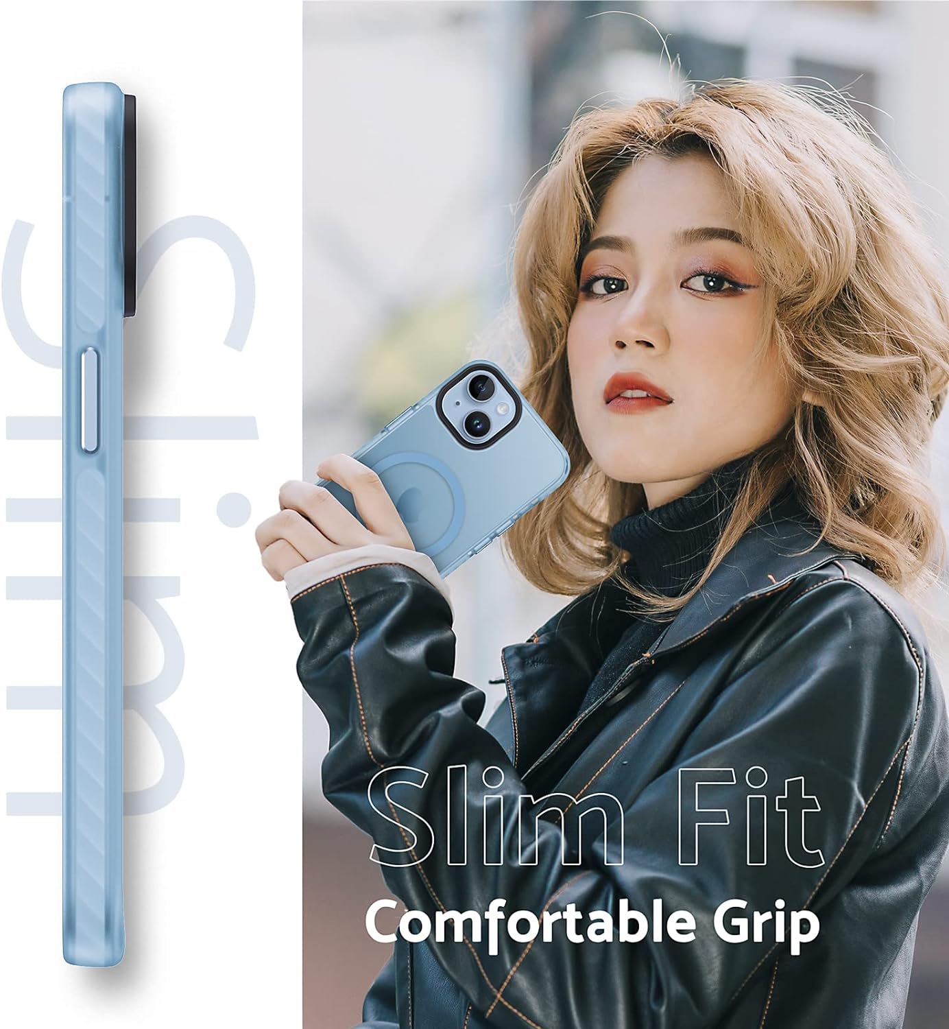Чехол Gurdini Nano Series with Magsafe Blue для iPhone 15 Plus