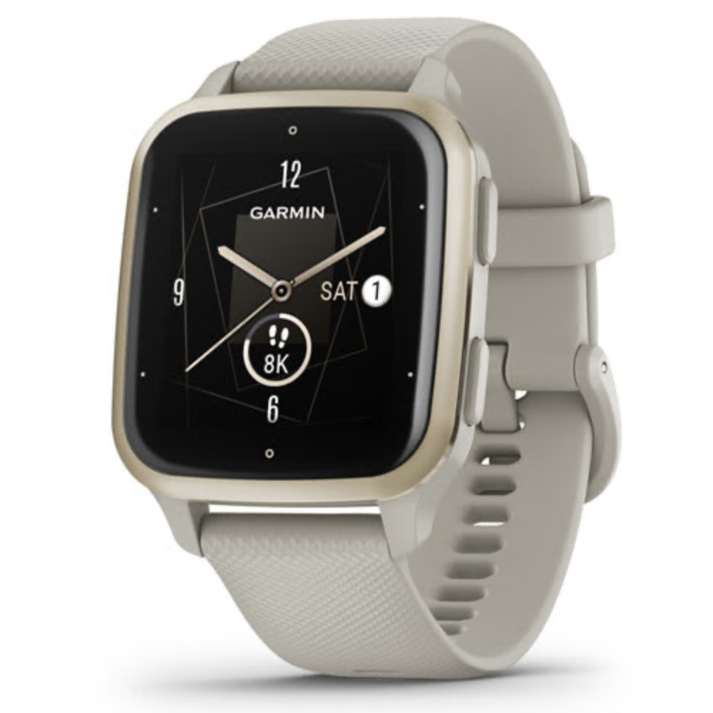 Умные часы Garmin Venu Sq 2 Music Edition Cream Gold Aluminium Bezel with French Grey Case and Silicone Band (010-02700-12)