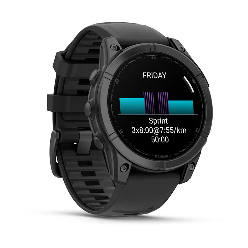 Умные часы Garmin Fenix E Slate Grey Steel with Black Silicone Band (010-03025-01)