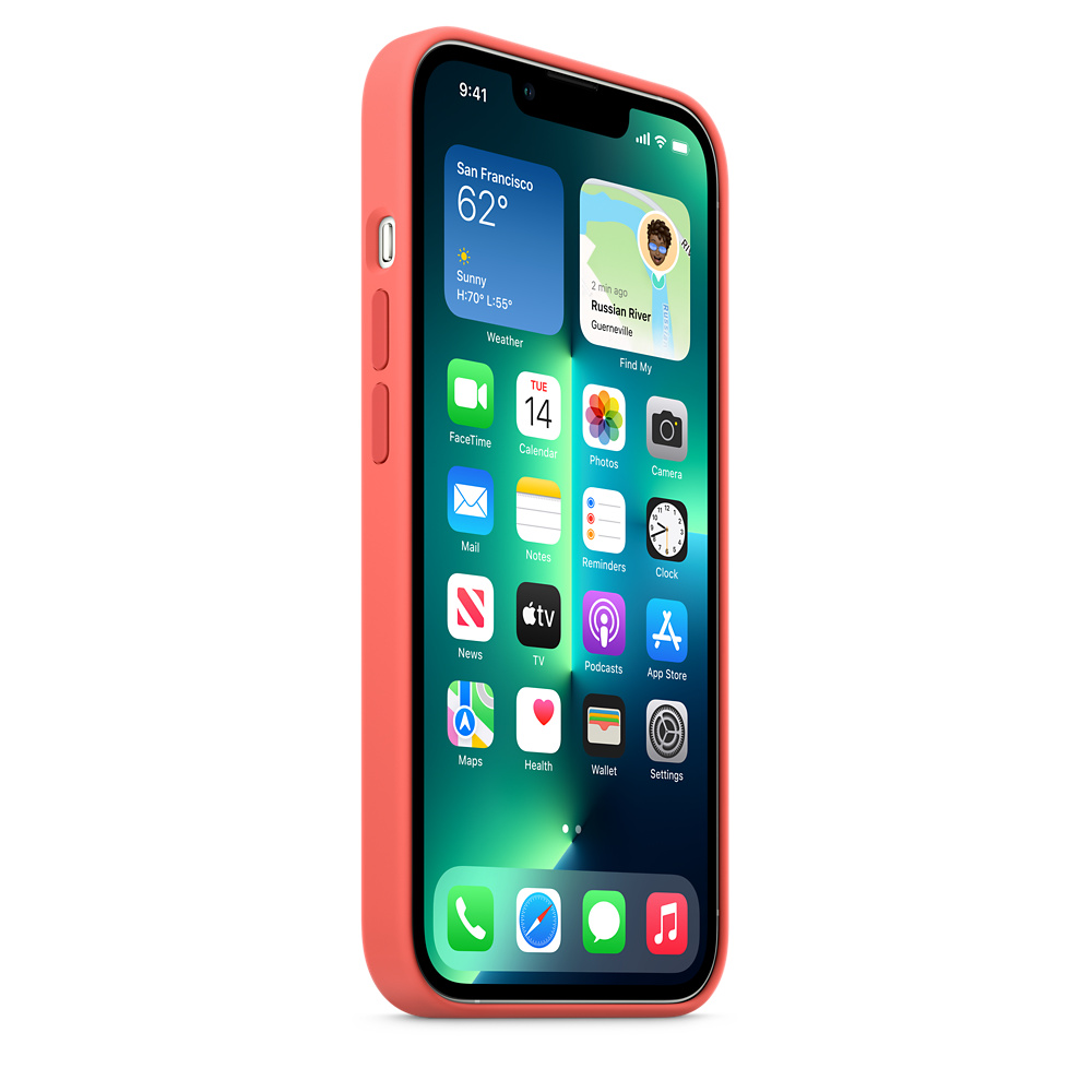 Силиконовый чехол Naturally Silicone Case with MagSafe Pink Pomelo для iPhone 13 Pro