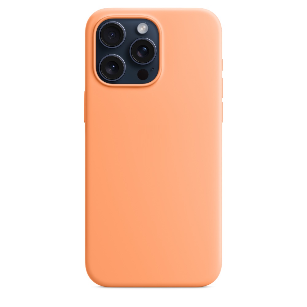 Силиконовый чехол Naturally Silicone Case with MagSafe Orange Sorbet для iPhone 15 Pro Max