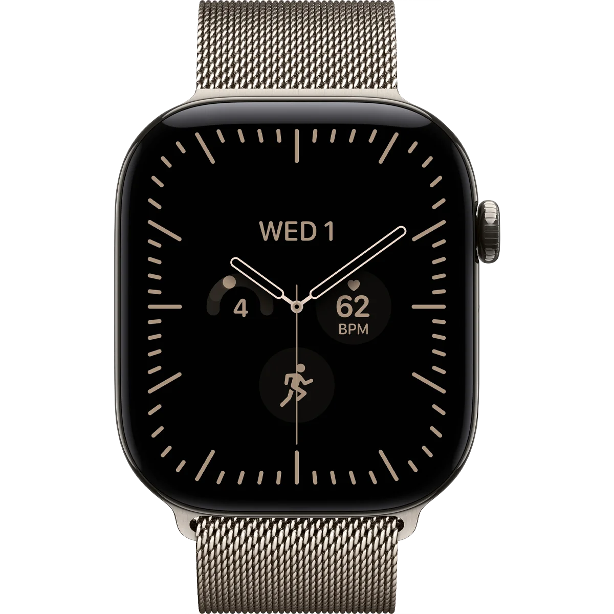 Умные часы Apple Watch Series 12 GPS + Cellular, 46mm Natural Titanium Case with Natural Milanese Loop - S/M