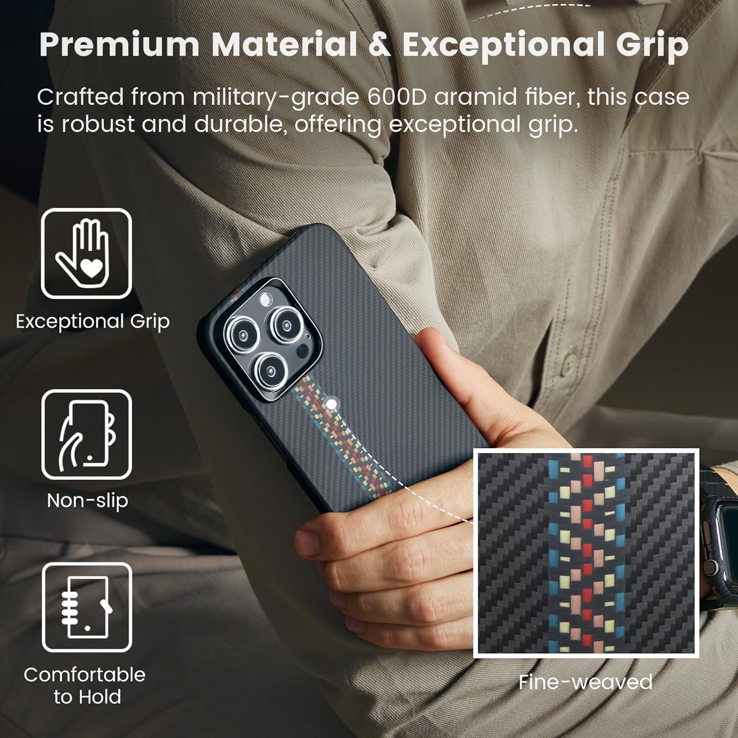 Чехол Pitaka MagEZ Case 4 для iPhone 15 Pro (6.1) Rhapsody