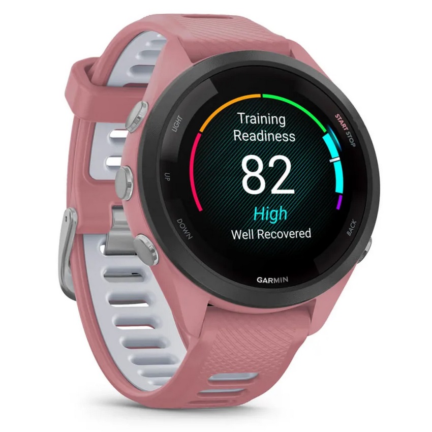 Умные часы Garmin Forerunner 265S Black Bezel with Light Pink Case and Light Pink/Whitestone Silicone Band (010-02810-15)