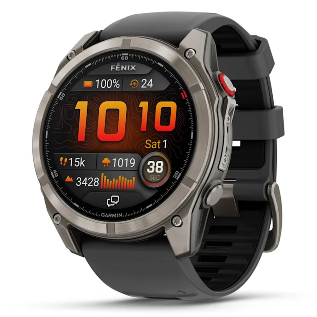 Умные часы Garmin fenix 8 Pro – 51 mm, AMOLED Sapphire, Titanium with Graphite/black silicone band (010-03199-11)