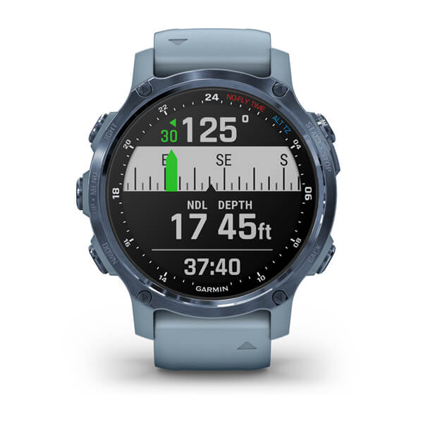 Умные часы Garmin Descent Mk2S Mineral Blue with Sea Foam Silicone Band (010-02403-07)