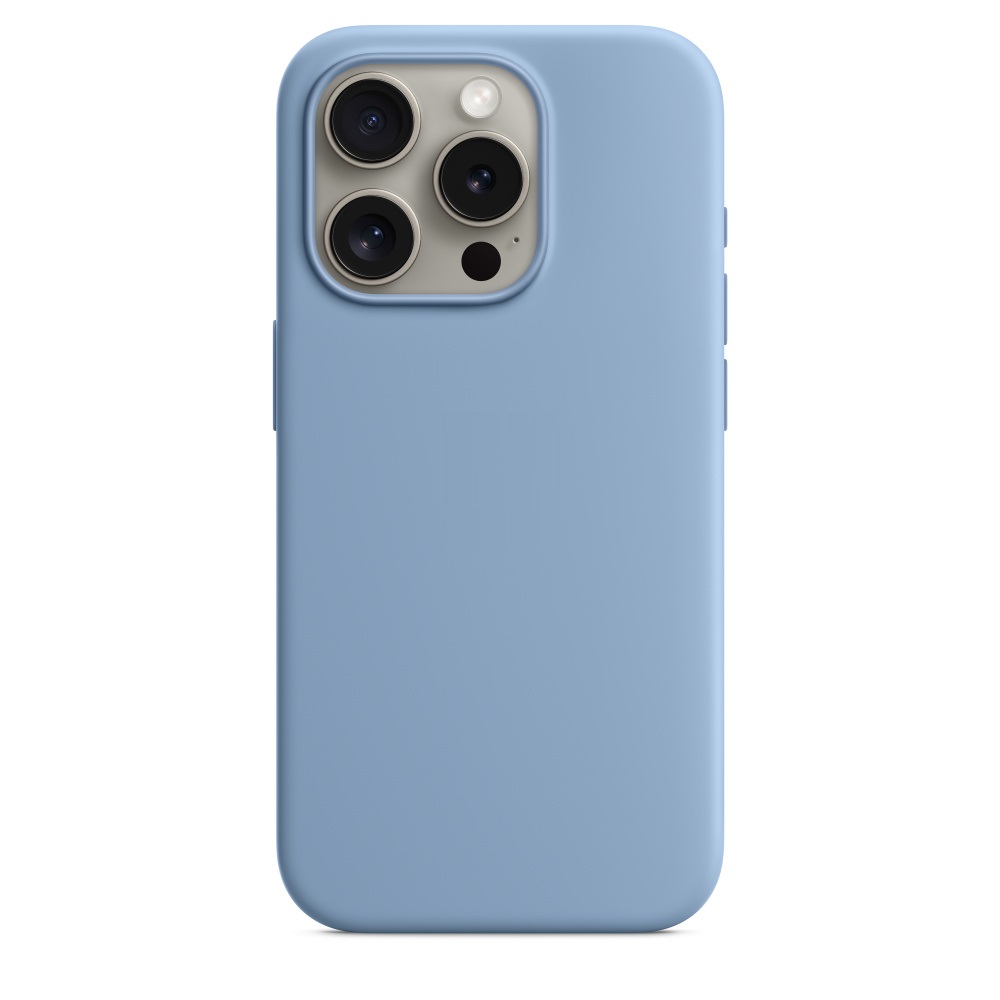 Силиконовый чехол Naturally Silicone Case with MagSafe Winter Blue для iPhone 15 Pro
