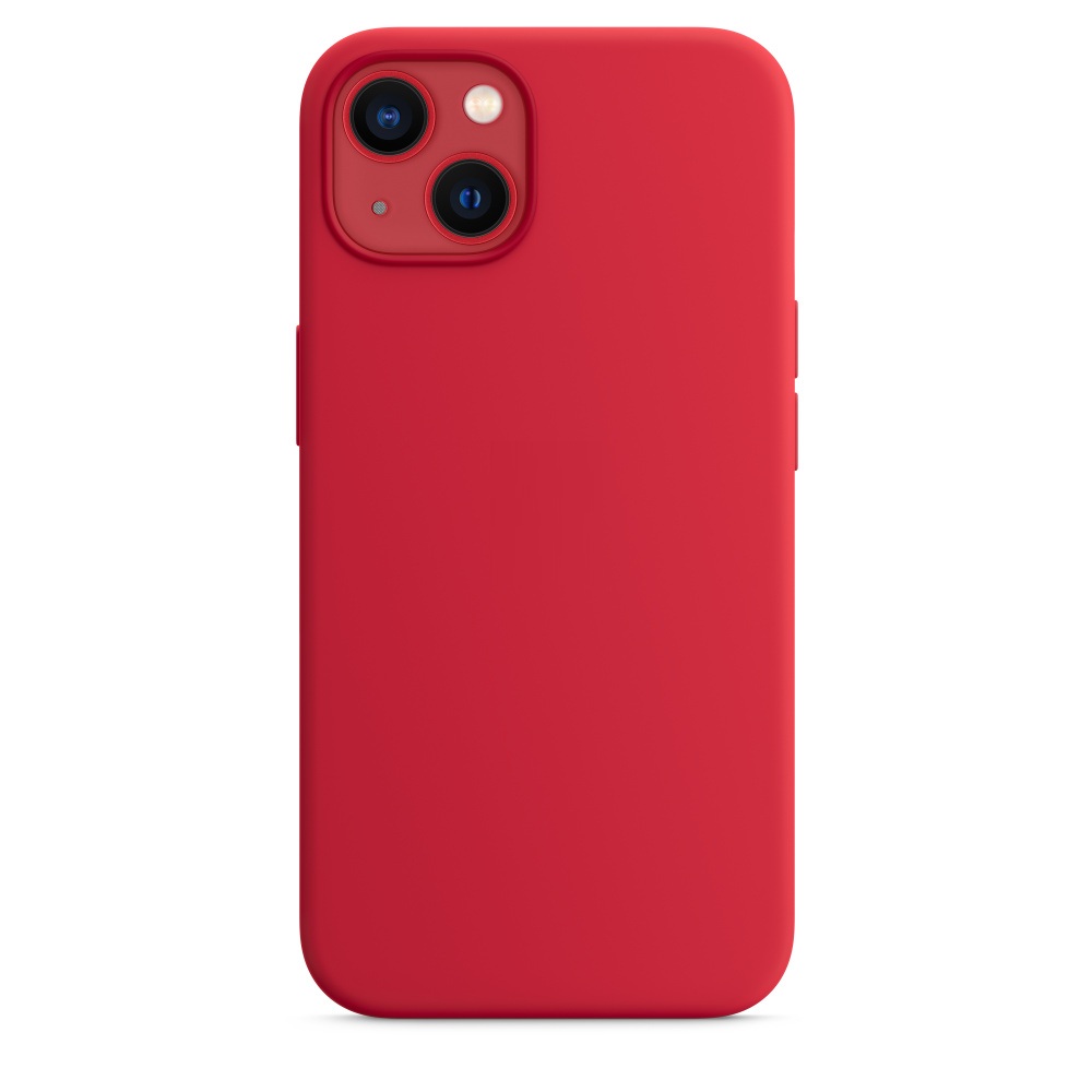 Силиконовый чехол Naturally Silicone Case with MagSafe Red для iPhone 13