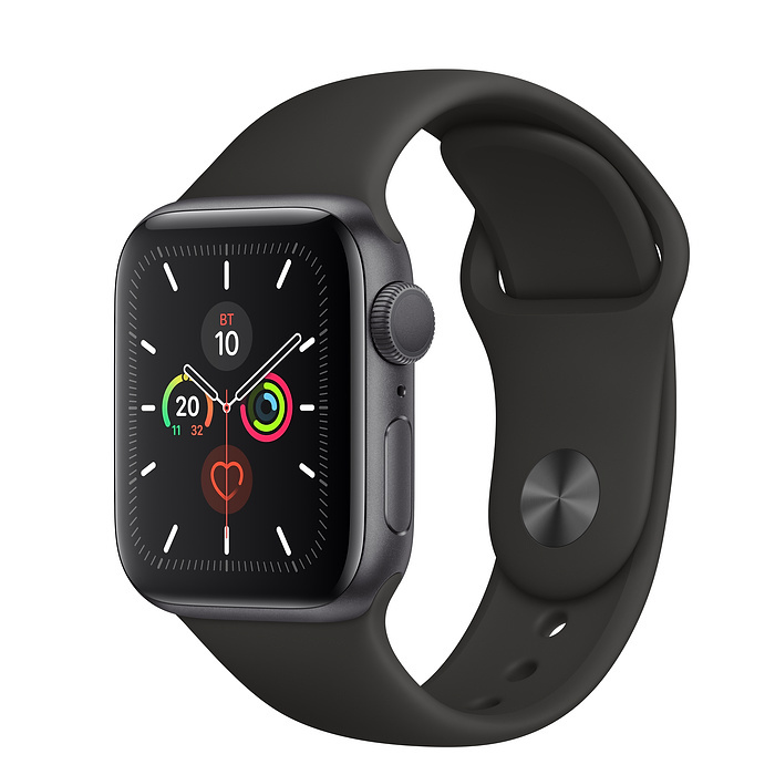 Часы Apple Watch Series 5 GPS 40mm Aluminum Case with Sport Band (MWV82) (Space Grey Aluminium Case with Black Sport Band)