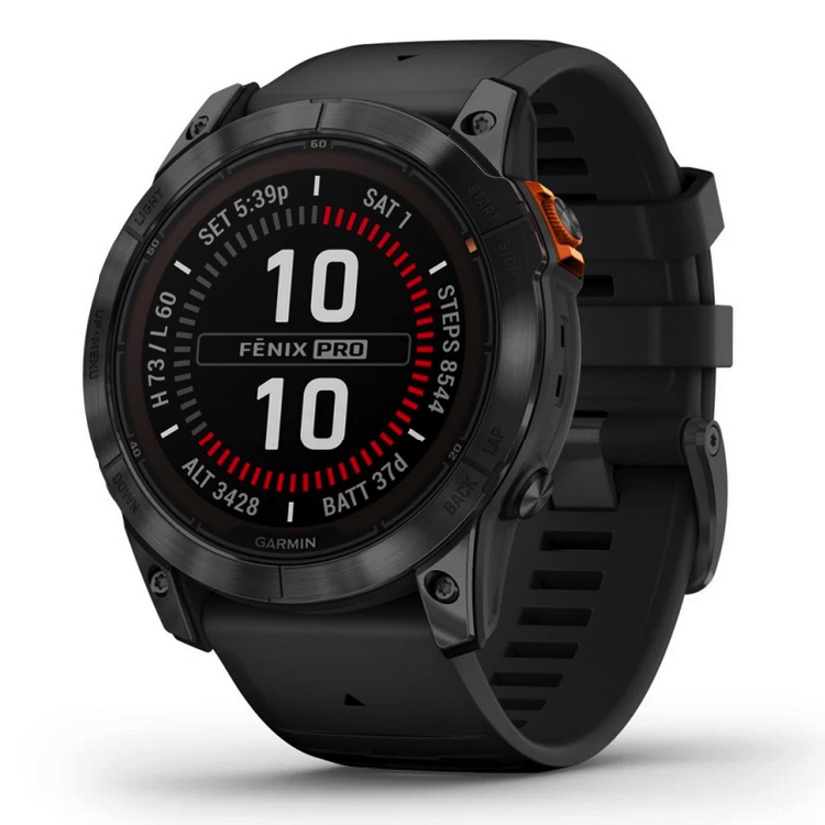 Умные часы Garmin fenix 7X Pro – Solar Edition Slate Grey with Black Band (010-02778-01)