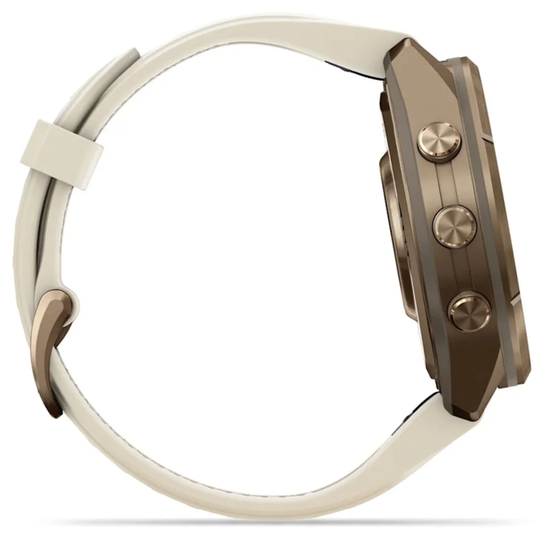 Умные часы Garmin fenix 9 Pro - 43 mm inReach Autumn Gold Titanium with Cream/French Grey Silicone Band (010-04335-21)