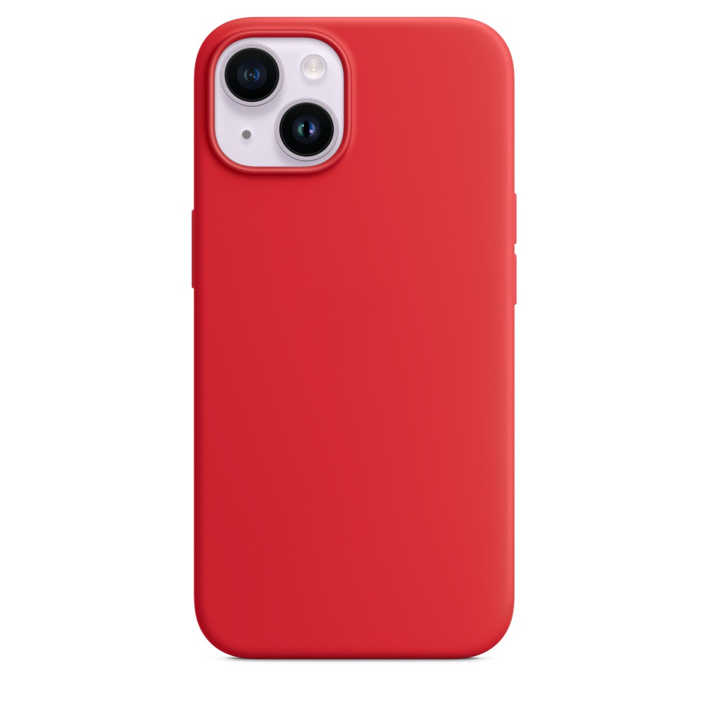 Силиконовый чехол Naturally Silicone Case with MagSafe Red для iPhone 14