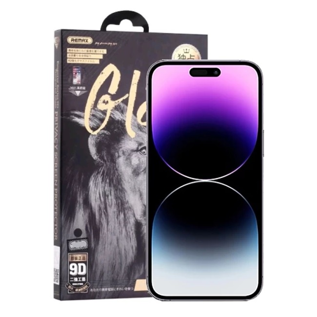 Защитное стекло Remax 2.5D Full Cover Black (Приватное) для iPhone 14 Pro