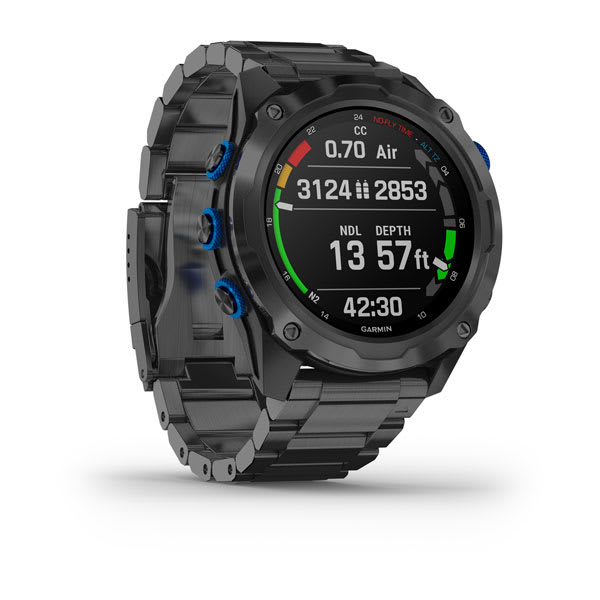 Умные часы Garmin Descent Mk2i Bundle, Titanium Carbon Grey DLC with DLC Titanium Band (Includes Descent T1) (010-02132-12)