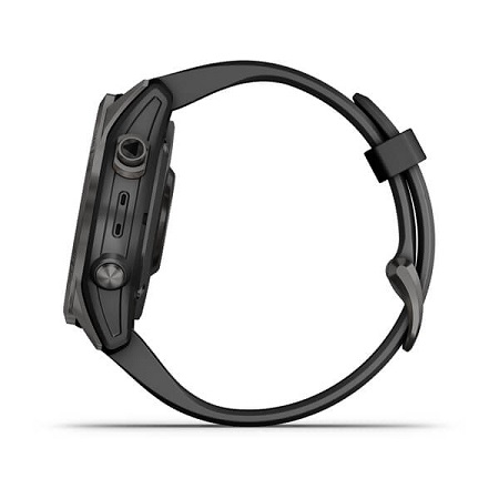 Умные часы Garmin fenix 7S – Sapphire Solar Edition Carbon Grey DLC Titanium with Black Band (010-02539-25)
