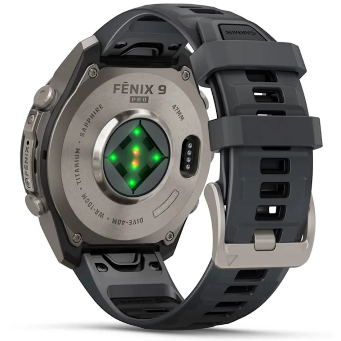 Умные часы Garmin fenix 9 Pro - 47 mm inReach Titanium with Pebble Grey Silicone Band (010-04336-21)