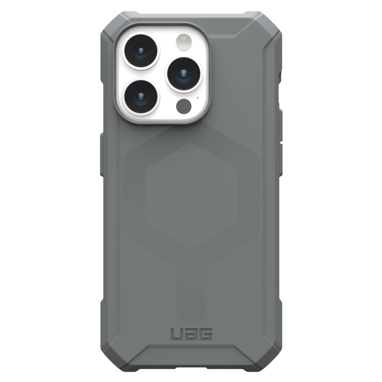 Противоударный защитный чехол UAG Essential Armor MagSafe для iPhone 15 Pro (6.1) Silver