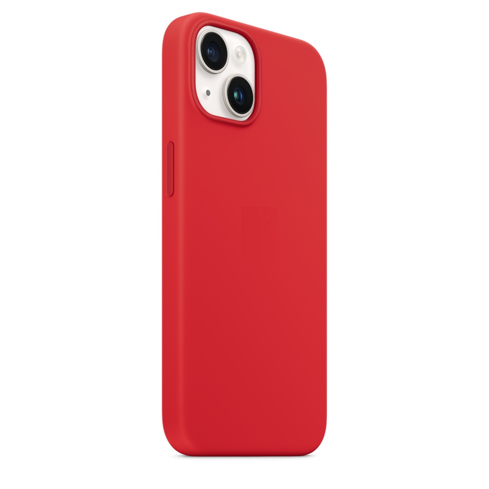Силиконовый чехол Naturally Silicone Case with MagSafe Red для iPhone 14