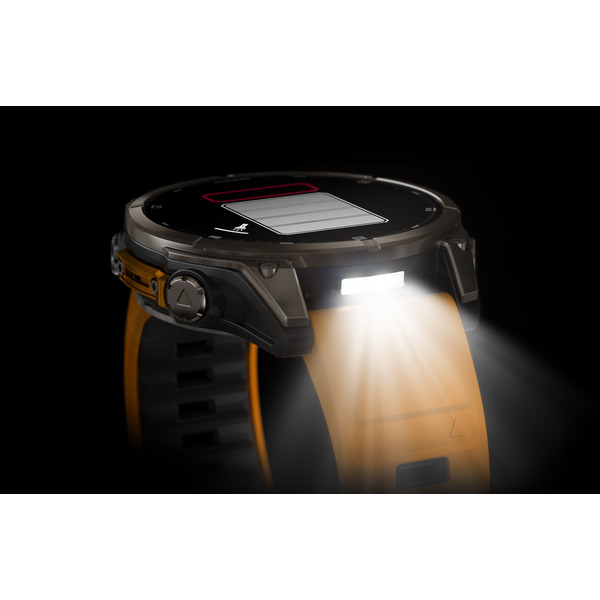Умные часы Garmin fenix 8 – 47 mm AMOLED Sapphire titanium with a spark orange/graphite silicone band (010-02904-11)