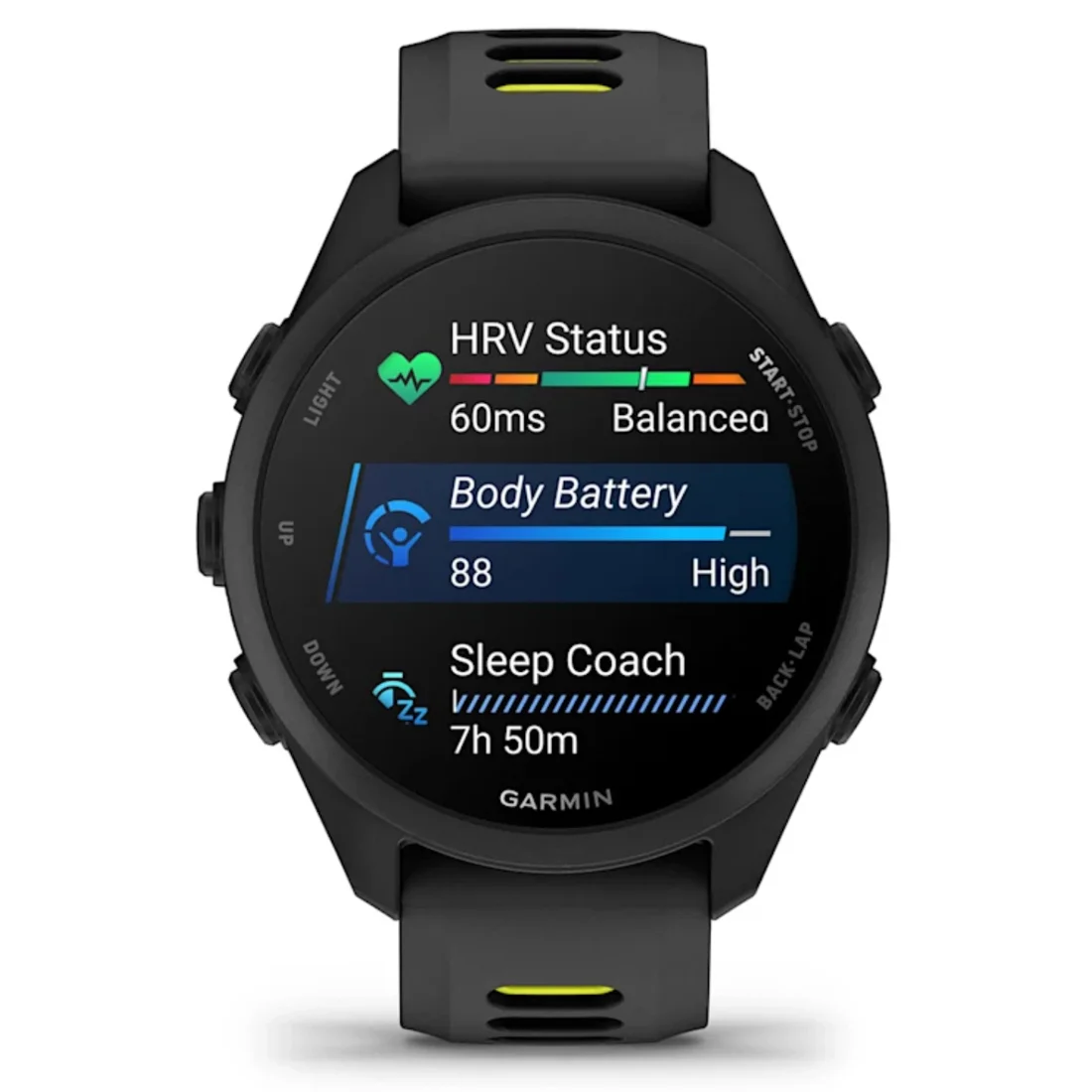Умные часы Garmin Forerunner 170 Music Black with Black/Amp Yellow Band (010-03920-10)