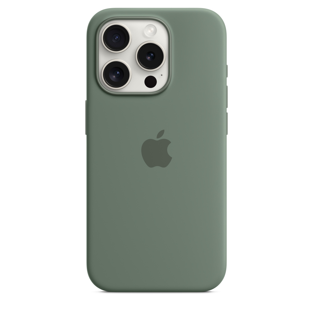 Силиконовый чехол Apple iPhone 15 Pro Silicone Case with MagSafe - Cypress (MT1J3ZM/A) для iPhone 15 Pro